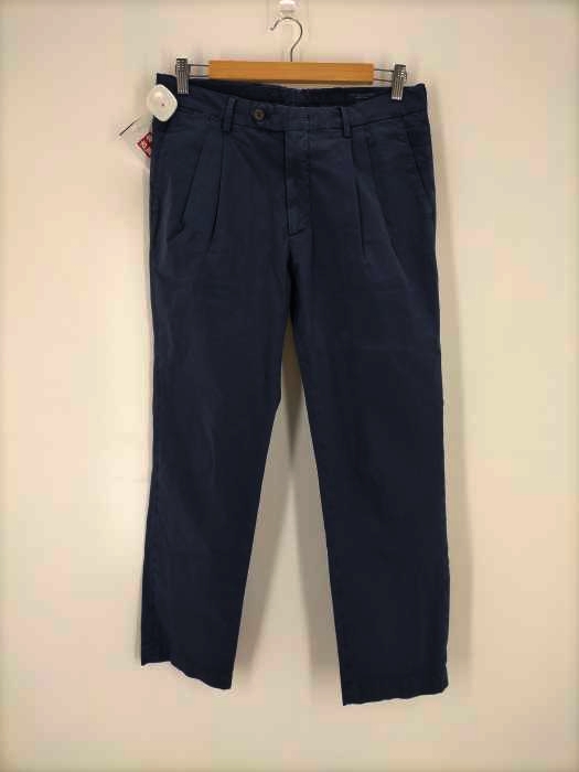 RICCARDO METHA（リカルドメッサ） ウォッシュ加工 ストレッチコットン クロップド 2タック テーパードパンツ メンズ パンツ