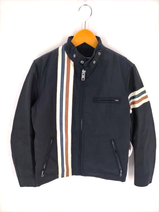 Schott（ショット） ライナー付き レザー切替レーシングジャケット メンズ アウター