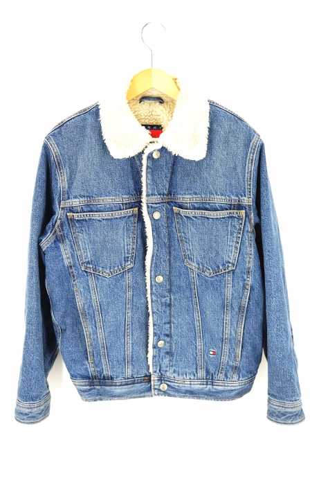 tommy jeans（トミージーンズ） フラッグロゴ ボア デニムジャケット メンズ アウター