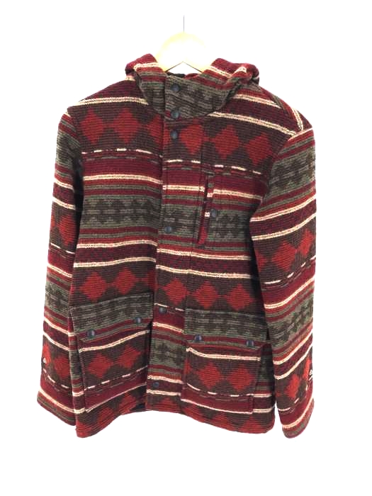 Johnson Woolen Mills（ジョンソンウーレンミルズ） フード付き総柄ウールジャケット メンズ アウター