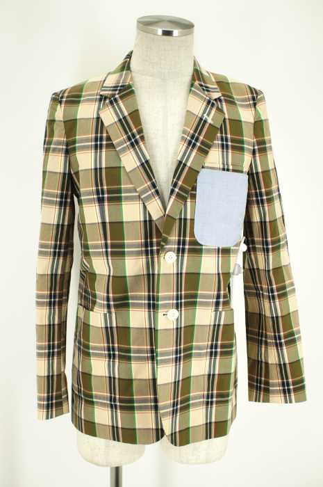 Brooks Brothers×JUNYA WATANABE COMME des GARCONS MAN (ブルックスブラザーズ×ジュンヤワタナベコムデギャルソンマン) AD2008 チェック柄2Bジャケット メンズ アウター