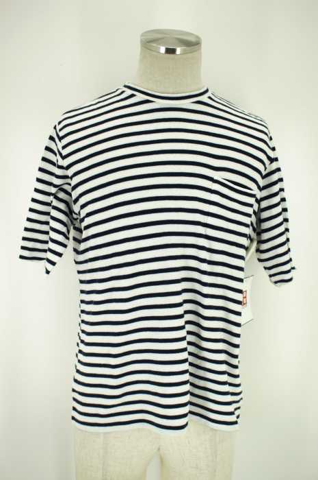 AURALEE (オーラリー) ボーダーコットンTシャツ メンズ トップス