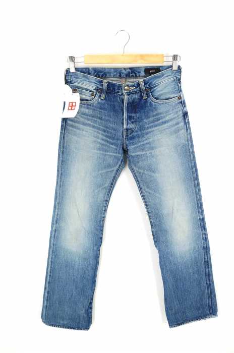 green (グリーン) ウォッシュ加工ストレートデニムパンツ レディース パンツ