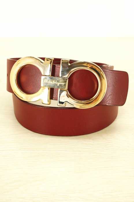 Salvatore Ferragamo （サルヴァトーレフェラガモ） ロゴバックルベルト ガンチーニ メンズ ファッション雑貨