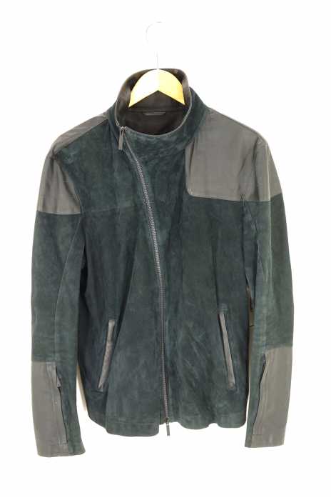 EMPORIO ARMANI （エンポリオアルマーニ） ラムレザー切替シングルライダース メンズ アウター