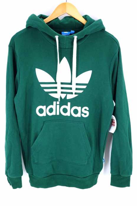 adidas （アディダス） TREFOIIL LONG HOODIE　ロゴプルオーバーパーカー メンズ トップス