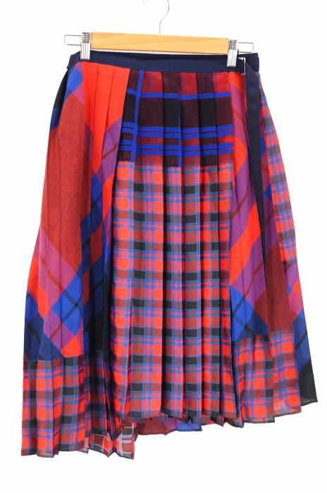 Sacai（サカイ） Glencheck Printed Wrap Skirt レディース スカート
