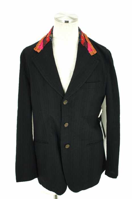COMME des GARCONS HOMME （コムデギャルソンオム） AD2003　襟切替ウール3Bジャケット メンズ アウター