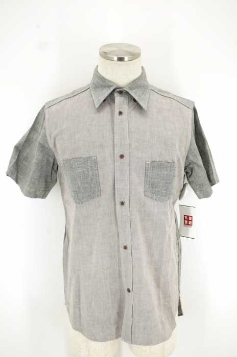 NIGEL CABOURN (ナイジェルケーボン ) 2 TONE S.S SHIRT 2トーンショートスリーブシャツ メンズ トップス