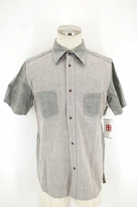 NIGEL CABOURN （ナイジェルケーボン ） 2 TONE S.S SHIRT 2トーンショートスリーブシャツ メンズ トップス