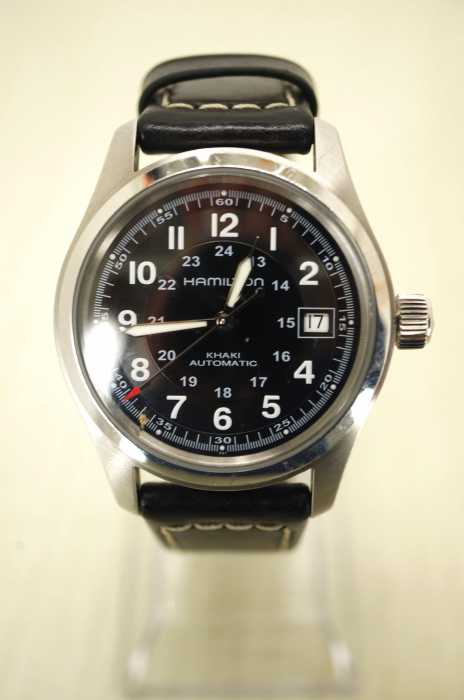 HAMILTON(ハミルトン) KHAKI FIELD レザーベルト自動巻き腕時計 メンズ 腕時計