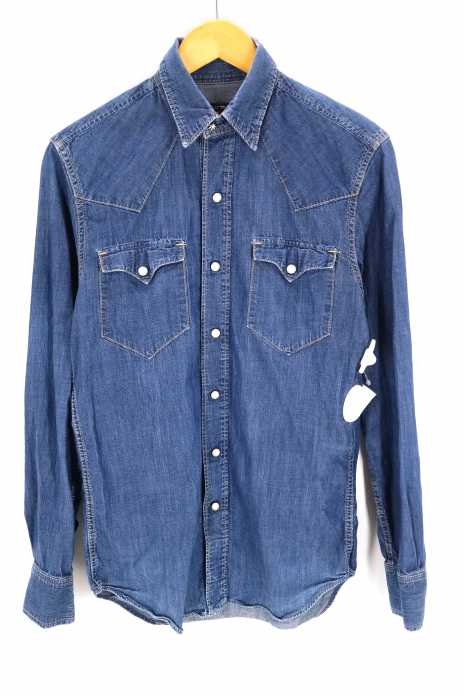 RRL RALPH LAUREN （ダブルアールエル ラルフローレン） コンチョボタン デニムウエスタンシャツ メンズ トップス
