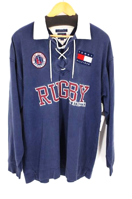 TOMMY HILFIGER(トミーヒルフィガー) ロゴパッチ ラガーシャツ メンズ トップス