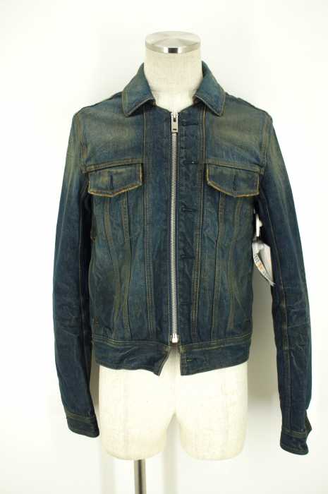 Martin Margiela(マルタンマルジェラ) 16SS 10 加工入りジップデニムジャケット メンズ アウター
