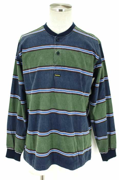 supreme ボーダー　ヘンリーネック Supreme （シュプリーム） ヘンリーネックボーダーカットソー
