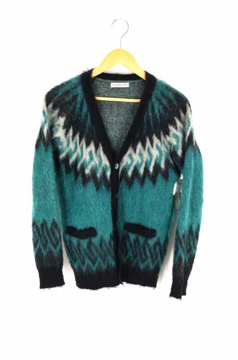 FLAGSTUFF(フラッグスタッフ) 16AW 総柄モヘヤカーディガン メンズ トップス