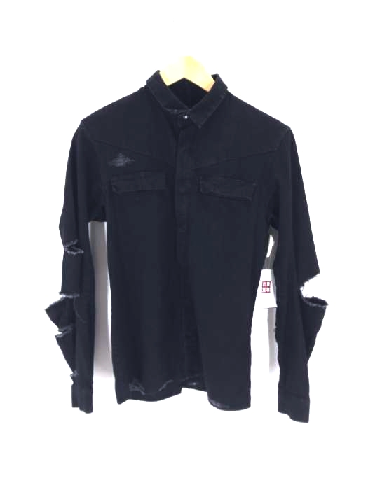 LUCIOLE JEAN PIERRE（リュシオールジャンピエール） ダメージ加工デニムシャツ メンズ トップス