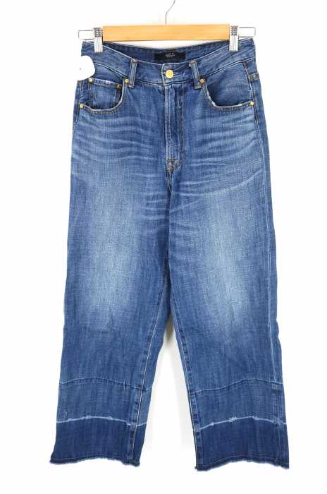 AZUL by moussy (アズールバイマウジー) カットオフクロプトワイドデニム レディース パンツ
