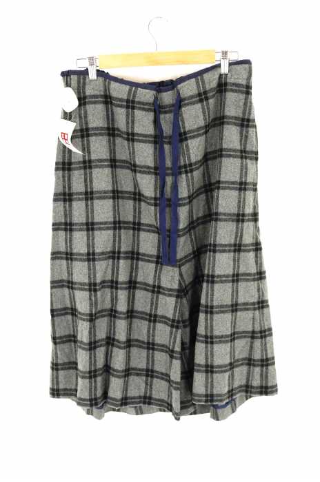 BEAMS BOY （ビームスボーイ） ウールチェックワイドパンツ レディース パンツ