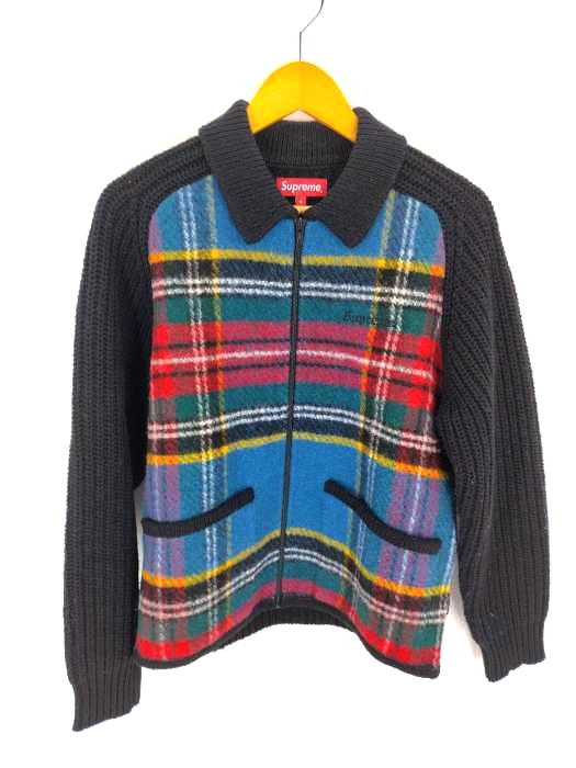 Supreme(シュプリーム) 18AW Plaid Front Zip Sweater メンズ トップス