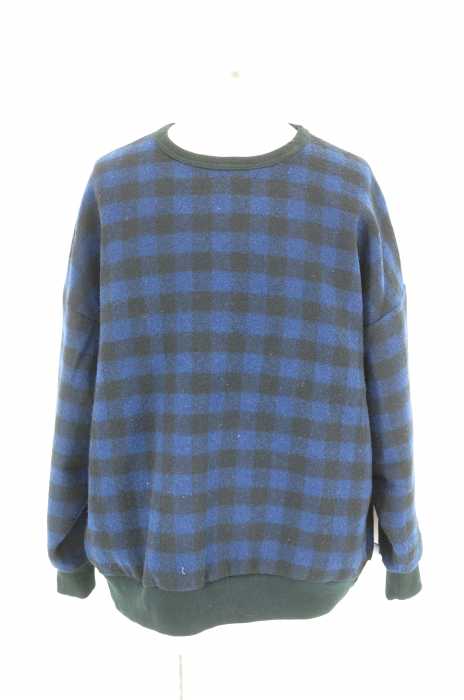 Rags MCGREGOR （ラグスマックレガー） WOOL CHECK PULLOVER ウールリッチ地チェック柄ニットトレーナー メンズ トップス