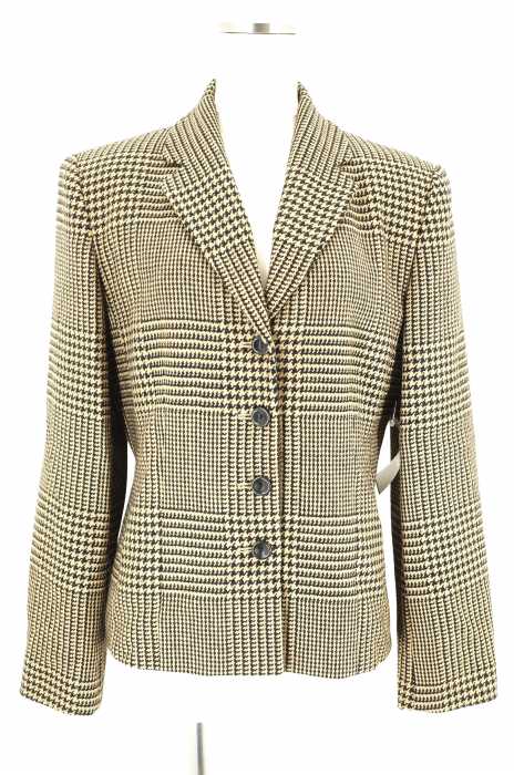 TALBOTS （タルボット） ハウンドトゥースノッチドラペル4Bテーラードジャケット レディース アウター