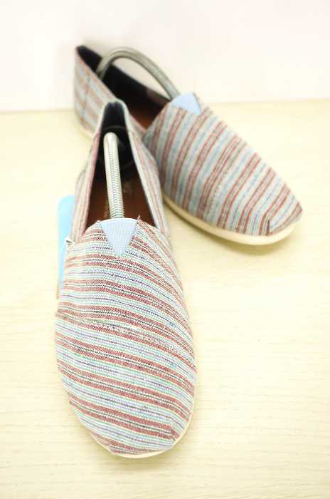 TOMS （トムス） Classic Henna/Blue Multi Stripe  クラシックストライプスリッポン メンズ シューズ