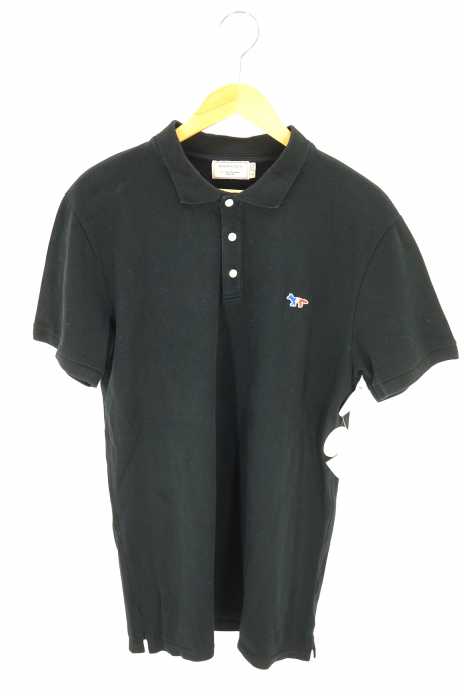 MAISON KITSUNE （メゾンキツネ） POLO TRICOLOR FOX PATCH トリコロールフォックスパッチポロシャツ メンズ トップス
