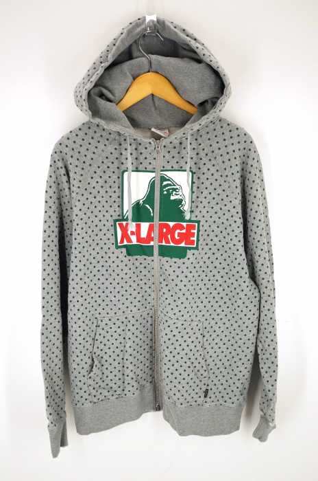 X-LARGE(エクストララージ) ドット柄ジップアップパーカー メンズ トップス
