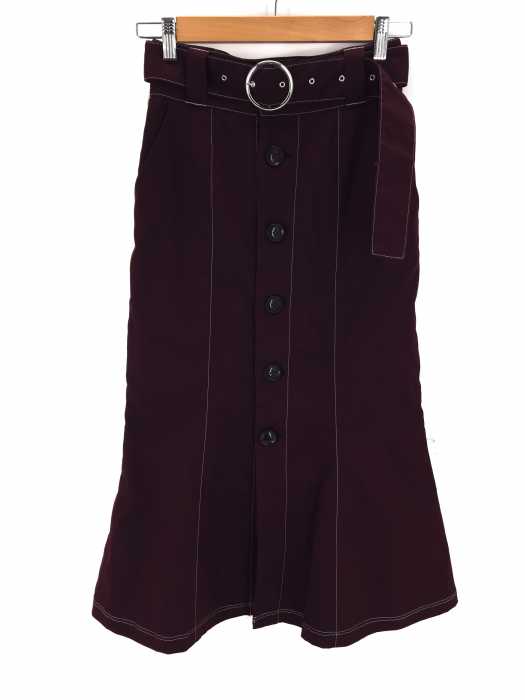 G.V.G.V.（ジーヴィジーヴィ） Contrast Stitch Belt Skirt レディース スカート