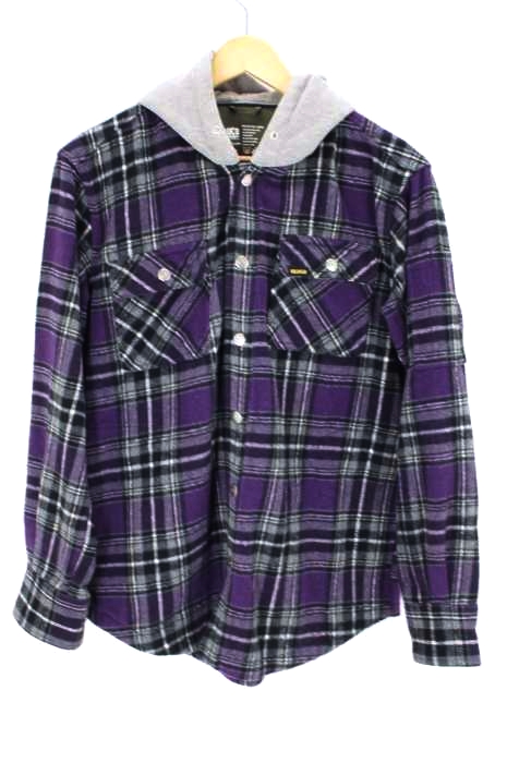 :BLUCO WORK GARMENT() フード付きネルシャツ メンズ トップス