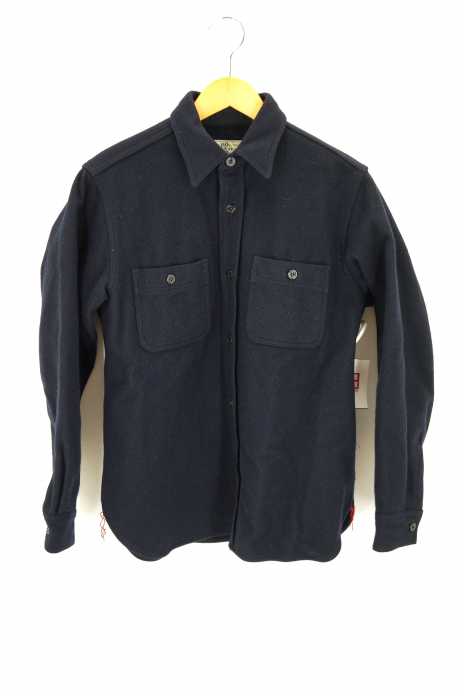 SUGAR CANE （シュガーケーン） L/S Wool Melton C.P.O. Shirts Navy  CPOジャケット メンズ アウター