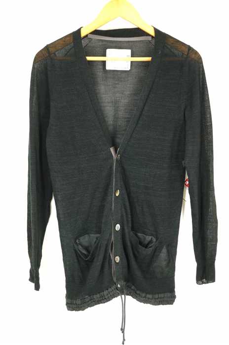 Sacai（サカイ） 裾シャーリングニットカーディガン レディース トップス