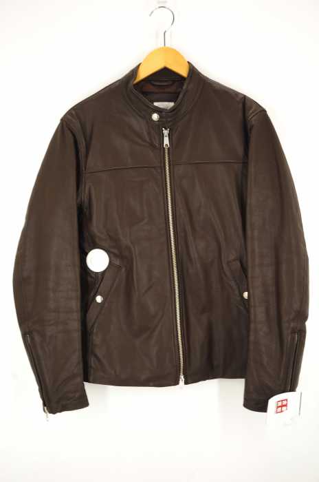 BEAUTY & YOUTH UNITED ARROWS (ビューティーアンドユースユナイテッドアローズ) Padded Goatskin Biker Jacket 中綿ゴートレザーバイカージャケット メンズ アウター