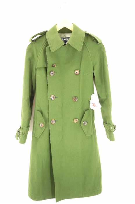 JUNYA WATANABE COMME des GARCONS （ジュンヤワタナベコムデギャルソン） 06AW カットオフ加工ウールメルトントレンチコート レディース アウター