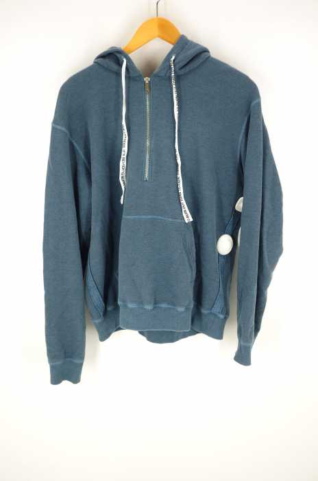The Letters (ザレターズ) Side Reversed Hooded Half Zip Sweat. ハーフジップパーカー メンズ トップス