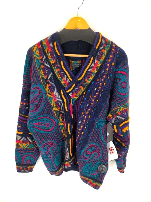 COOGI（クージー） Vネック 3D編みニット メンズ トップス