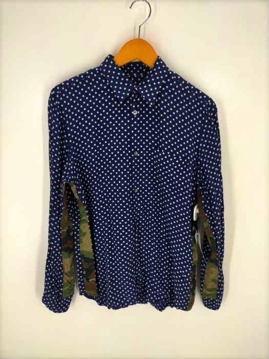 JUNYA WATANABE COMME des GARCONS MAN（ジュンヤワタナベコムデギャルソンマン） AD2006 カモ柄切換 ドット柄レーヨンシャツ メンズ トップス