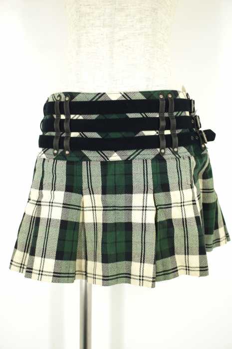 BURBERRY BLUE LABEL (バーバリーブルーレーベル) チェック柄ベルテッドスカート レディース スカート