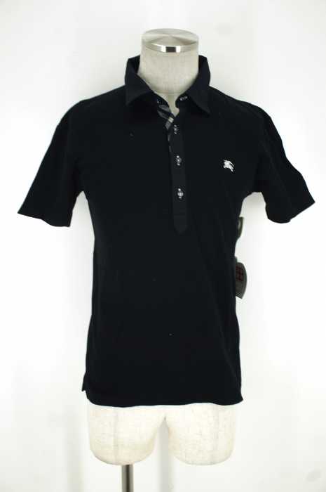 BURBERRY BLACK LABEL (バーバリーブラックレーベル) コットン半袖ポロシャツ メンズ トップス