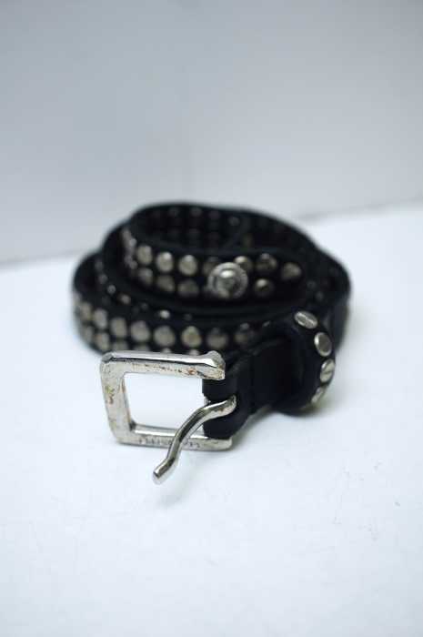 DIESEL （ディーゼル） カウレザースタッズベルト メンズ ファッション雑貨