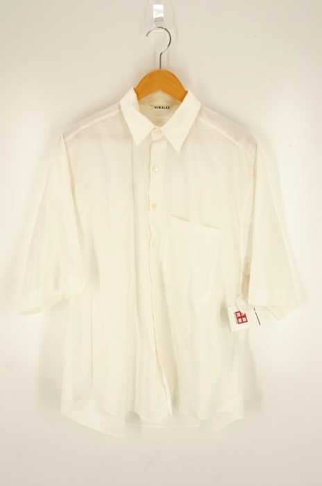 AURALEE （オーラリー） WASHED FINX TWILL HALF SLEEVED BIG SHIRTS メンズ トップス