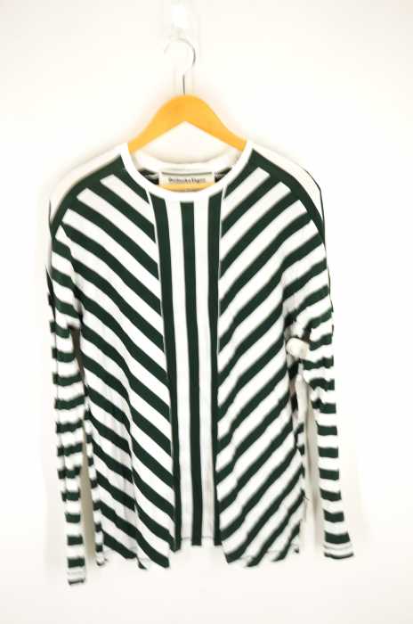 ONITSUKA TIGER × ANDREA POMPILIO（オニツカタイガーアンドレアポンピリオ） LS T-SHIRT  変則ボーダーロングTシャツ メンズ トップス