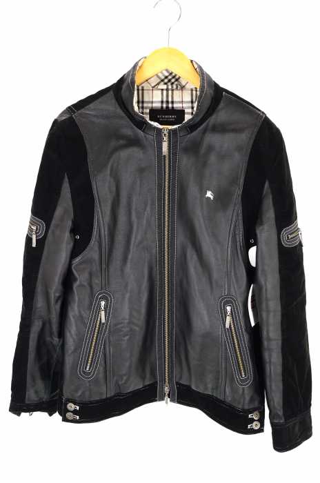 BURBERRY BLACK LABEL （バーバリーブラックレーベル） レザー切替コーデュロイブルゾン メンズ アウター