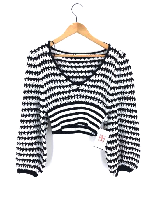ZARA(ザラ) ショート丈ボーダーニット レディース トップス
