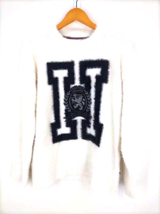 TOMMY ICONS(トミーアイコン) エンブレムワッペン装飾 起毛ニット レディース トップス