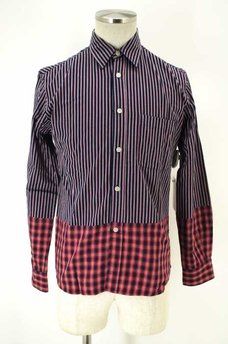 URBAN RESEARCH ID (アーバンリサーチアイディー) ストライプ切替シャツ メンズ トップス