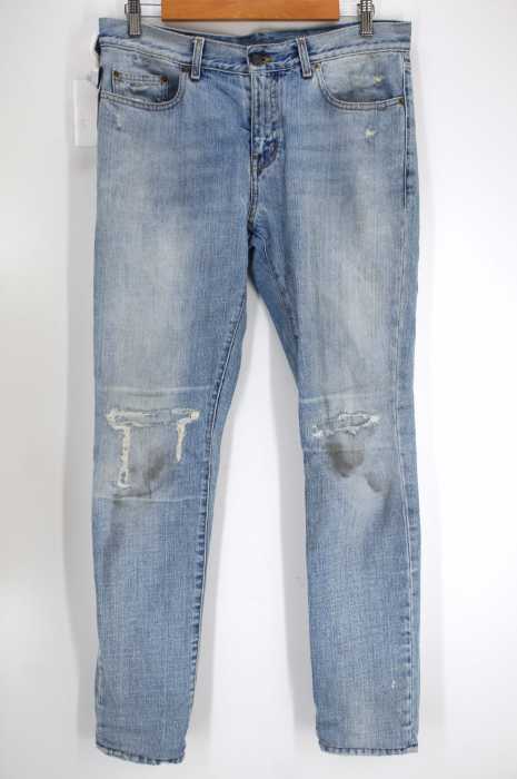 SAINT LAURENT() 16SS クラッシュリペアスキニーデニムパンツ メンズ パンツ