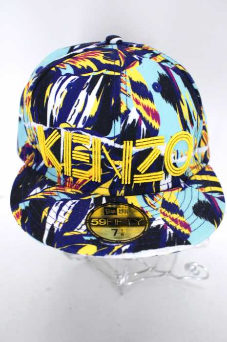 NEW ERA × KENZO （ニューエラケンゾー） 総柄ロゴ刺繍キャップ レディース 帽子
