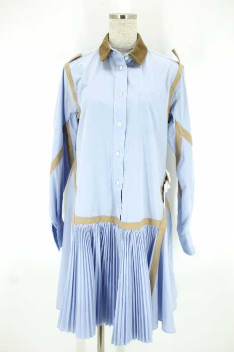 Sacai サカイ 16aw プリーツシャツワンピース レディース ワンピース ブランド古着買取販売バズストア